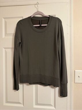 Athleta Olive Green Crewneck Sweatshirt